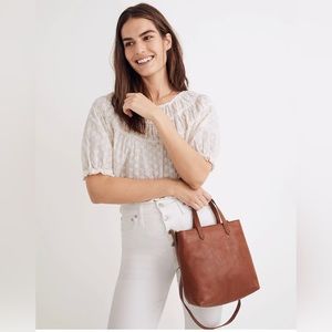 Madewell Zip-Top Transport Crossbody, English Saddle color